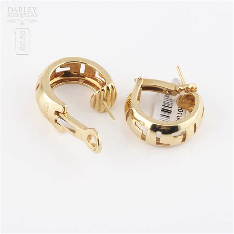 pendientes versace oro 18k